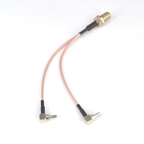 F Female to Y Type 2 X TS9 Male/CRC9 Male Connector Splitter Combiner Cable Pigtail RG 316 15CM 20CM (F to CRC9)