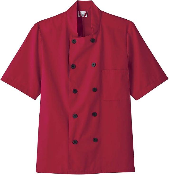 Five Star 18001/18025 Unisex Short Sleeve Chef Coat Red 3XL
