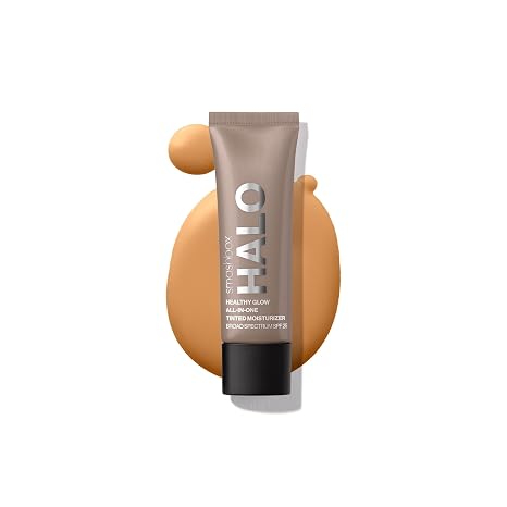 Smashbox Halo Healthy Glow Tinted Moisturizer with SPF 25 | 24-Hour Hydrating Skin Tint with Buildable Coverage and Dewy Finish | Hyaluronic Acid & Niacinamide for Face