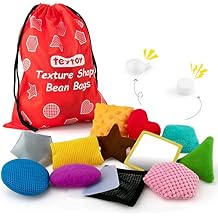 Texture Sensory Bean Bags,Toddler Sensory Toys for Babies,Preschool Toys Set of 13 Beanbags, Shape Sensory Bean Bags with Storage Bag,Develop Fine Motor & Sensory Play for Newborns Early Learning