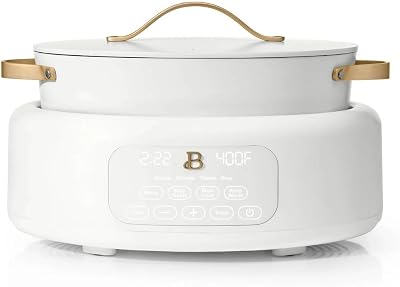 Beautiful 10-in-1 Electric Multi-Cooker, 6QT, 7 Presets, Oven-Safe White Icing