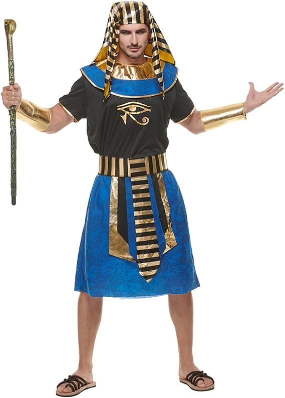 EraSpooky Egyptian Costume Men Pharaoh Ancient Robes Egypt Fancy Dress