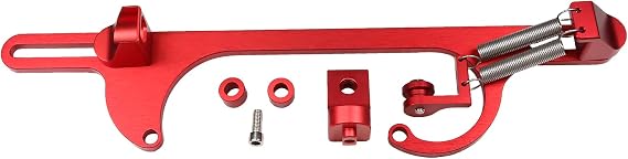 Throttle Cable Bracket for 4150 4160 Series Adjustable Aluminum Carburetor Bracket (Red)