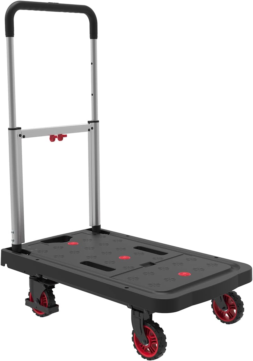 Pavo 8055890 Alu-PP Plattformwagen einklappbar schwarzaluminum