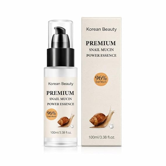 Snail Mucin Repairing Serum 100ml,96% Mucin power essence, Hydrating Serum for Face with Snail Secretion Filtrate for Dull Skin & Fine Lines, Korean Skin Care,Anti Aging