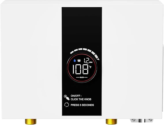 Tankless Water Heater Electric, 11kW 240Volt On Demand Instant Hot Water Heater with LED Digital Display Self-modulating, Overheating Protection, CSA Certified, Up to 2.68 GPM for 2-3 Point of Use
