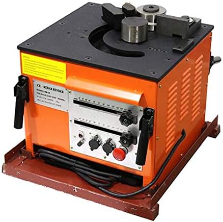 Huanyu Rebar Bending Machine Electric Rebar Bender Hyraulic Tool 180 Angle Adsjustable with Rebar Range of 6 to 32MM & Power of 3000W/2800W for Bending Steel Bar RB-32