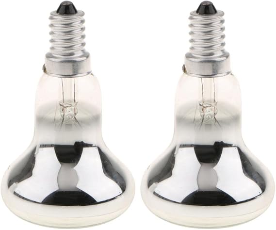2 PCS R50 Reflector Type Bulb, 40W 120V Replacement Light Bulbs for Lava Lamp, Reflector Lava Lamp Bulb, R50 E14 Socket [Energy Class A]
