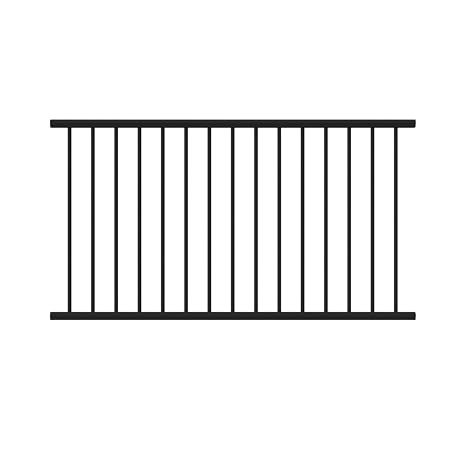 Deckorators Aluminum Classic 6 ft. x 36 in. Textured Black Line Rail Kit