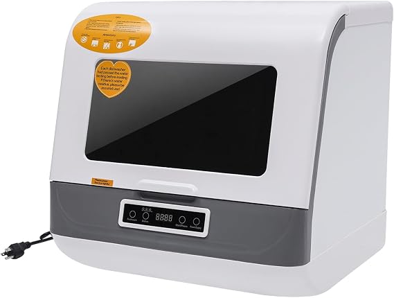 Countertop Dishwasher Portable Dishwasher Mini Compact Dishwashers with 3 Washing Program 8L Water Tank Dish Washer for Small Apartments Dorm&RVs