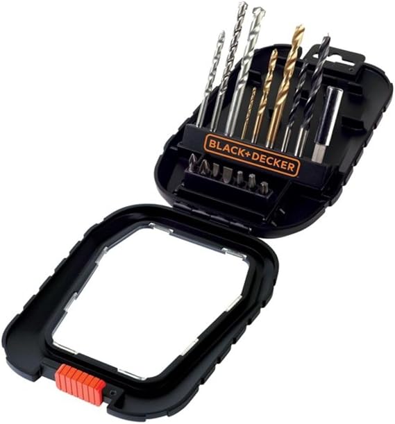 BLACK+DECKER B/DA7186 Titanium Drilling and Screwdriver Bit Accessory Set - 16 Piece