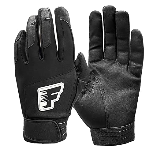 FINGER TEN Batting Gloves Men Youth Adult for Baseball Softball Cabretta Leather Batting Glove 1 Pair, Mens Boys Girls Pro Grip Gloves