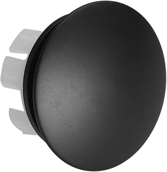 BWE Black Sink Basin Trim Overflow Cover Bathroom Vessel Vanity Basin | Soft Rounded Contour,Tool-Free Quick Snap Installation,Scratch Resistant Surface,Minimalist Compact Outline,Reusable Snap