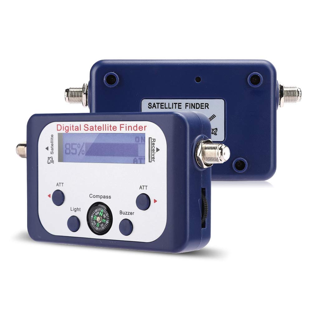 950 to 2150MHz Electronix Express EX Digital Satellite Signal Finder Meter for DirecTV, Plug and Play, Backlight, Electronic Buzzer, Compass