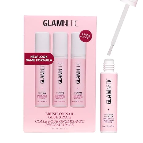 Glamnetic Brush-On Nail Glue for Press-On Nails | 3 Pack