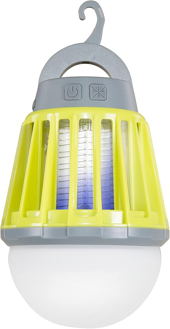 Stansport Insect Zapper & Lantern Combo 180 Lumen LED Camping Light with 3 Brightness Settings USB Rechargeable Bug Zapper with 500V Electric Grid Portable Outdoor Lantern for Tents & Patios