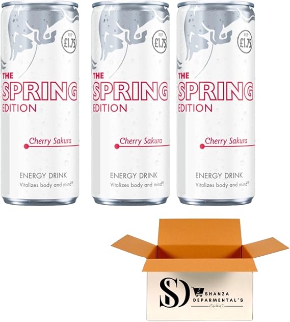 Spring Edition Cherry Sakura 250ml Cans – Limited Seasonal Energy Drink (Pack of 3)