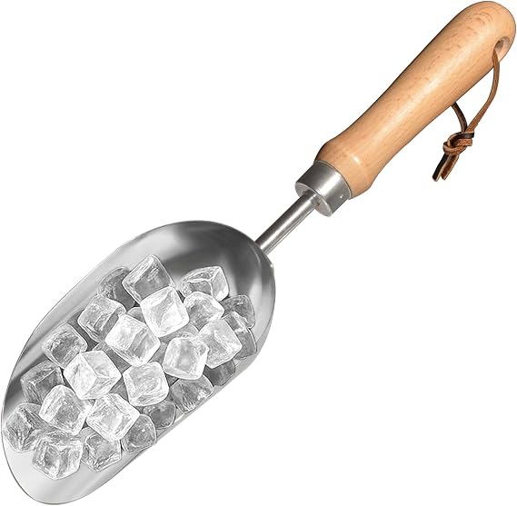 GREBSTK Garden Hand Large Capacity Fertilizer Scoop Soil Shovel Stainless Steel Gardening Trowel for Transplanting, Digging, Planting, Cultivation