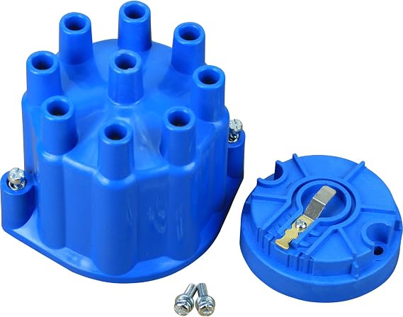 AIP Electronics Blue V8 Female Socket Ignition Distributor Cap and Rotor Set Compatible with All V8 Ready to Run Pro Series Ignition Distributors OEM Fit CAP1018-BL
