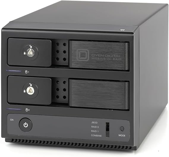 16TB Mobius 2C RAID 2-Bay USB-C Hard Drive Array