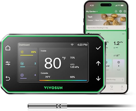 VIVOSUN E42A+ GrowHub Environmental Controller for Grow, Smart APP Control