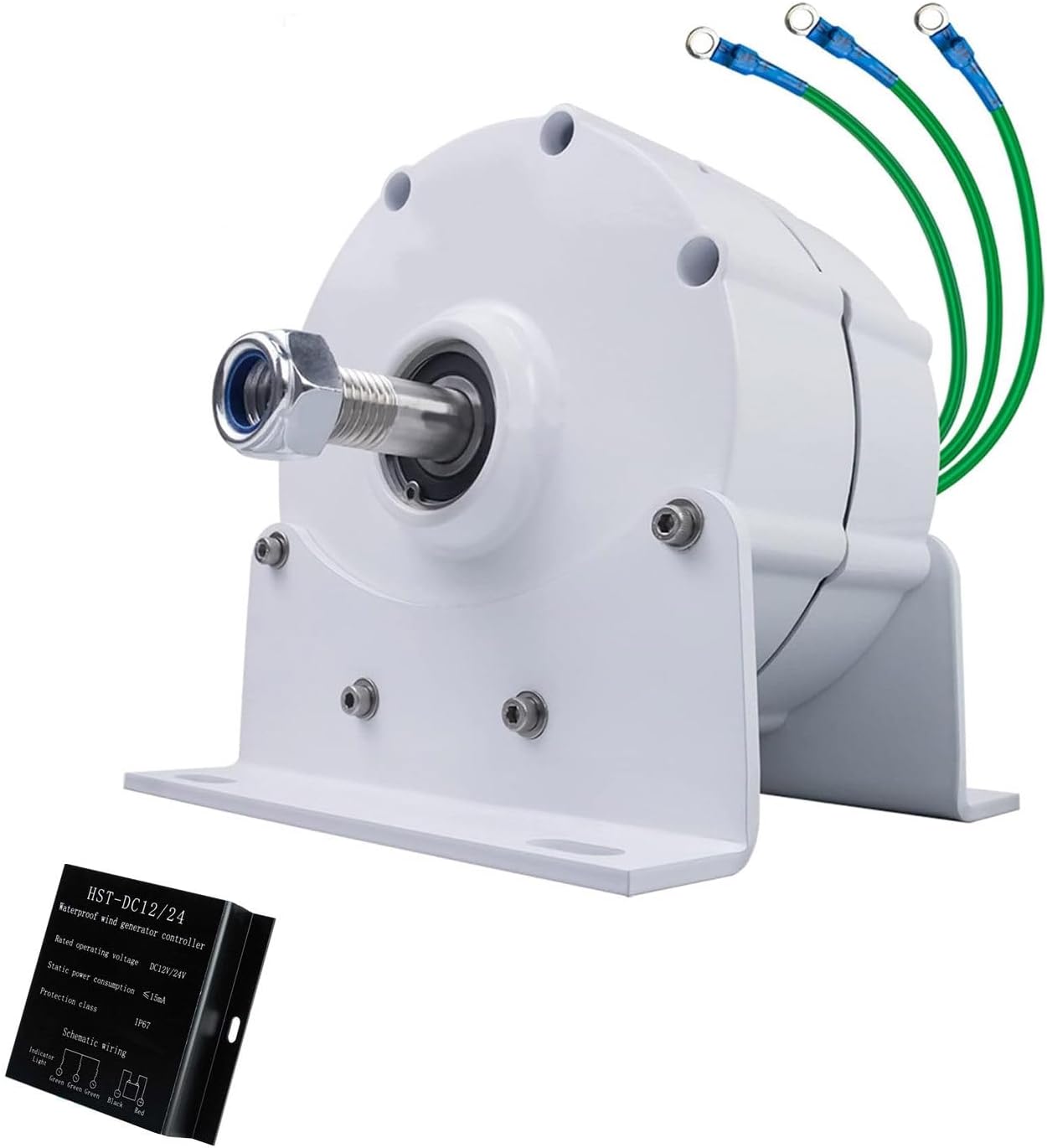 Low Speed 8000W 220V 48V 12V 24V Efficient Gearless Permanent Magnet Generator Ac Alternators Use for Wind Turbine Water Three Phase Alternator Home Electric Motor Vertical Horizontal,48V