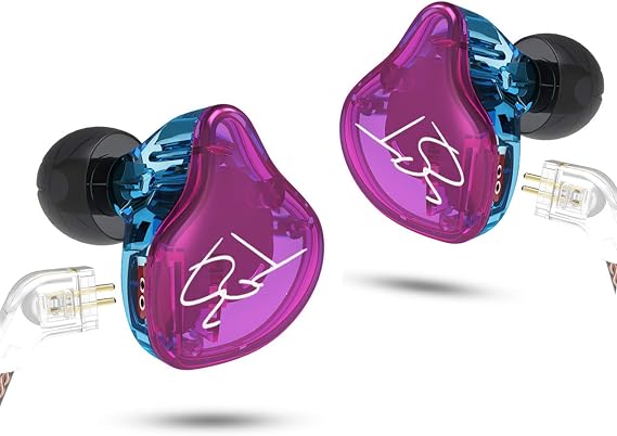 KZ ZST Pro Dynamic Hybrid Dual Driver in-Ear Headphones (Color Without Mic) | HiFi Musician Monitor Earbuds, Detachable 2-Pin Cable, Noise-Isolating IEM, 1DD+1BA Hybrid, Gaming Headset, 3.5mm Wired