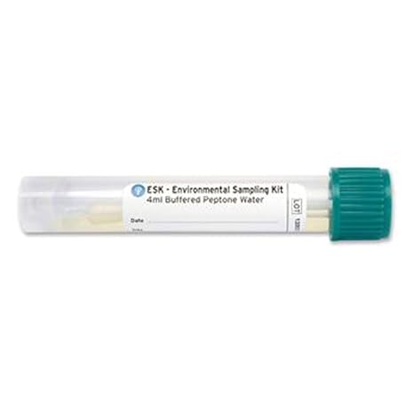 ESK Environmental Sampling Kits with Pre-filled 4ml Sterile Butterfield's Solution, Polystyrene Handle, 4.06" Length (Case of 50)