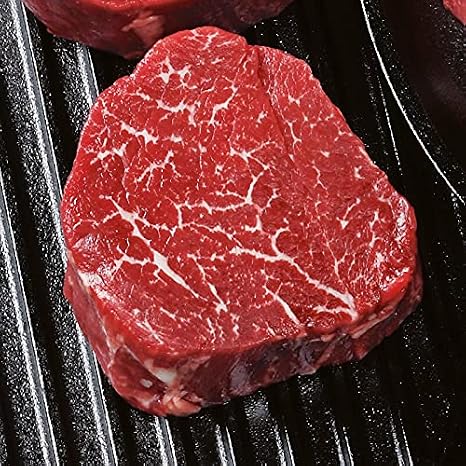 Premium American-Style Kobe Filet Mignon Steak, Buttery-Tender Steak Aged Up to 28 Days. Restaurant-Quality Steaks and Cooking Instructions from Kansas City Steak Company. (8 Count - 8 oz each)