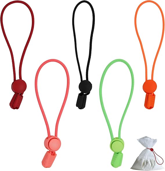 6pcs Clay Bag Ties, Adjustable Elastic Pottery Clay Bag Ties Ceramic Tool Strap Craft Studio Supplies Accessories Closure and Organization for Sculpting Enthusiasts Artists (6 Colors)
