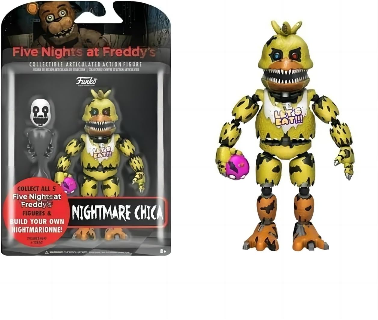 Nights Freddy Action Figure Articulated FNAF Figuries Joint Movable Action Figure Gift for Fans Kids Chica, Series 1