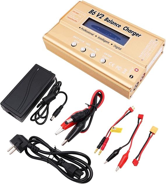 LiPo 1S-6S Balance Discharger Digital Battery Charger for NiMH NiCD Li-Fe Batteries with LCD Display Hobby Tamiya JST EC3 Hitec Deans Ports