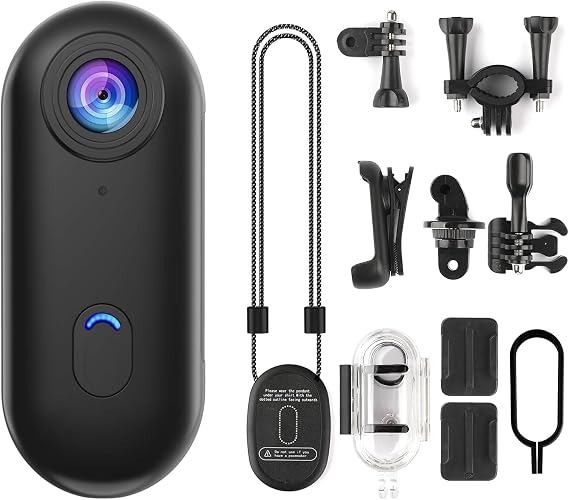 Robeve Mini Wifi Action Camera 1080P Wearable Action Camera - Waterproof Design - Audio and Video - Motorcycle Image Recording - Action Image Recording