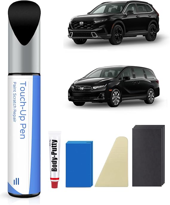 Crystal Black Pearl(NH-731P) Touch Up Paint Repair Kit Compatible with Honda - DIY Kit Exactly Matches Chips and Nicks