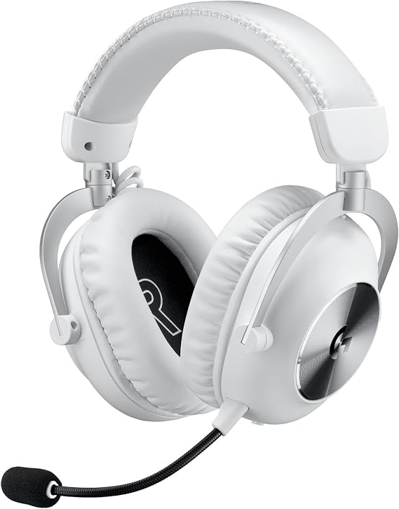 Logitech G PRO X 2 LIGHTSPEED Kablosuz Oyuncu Kulaklığı, Çıkarılabilir Boom Mikrofon, 50 mm Grafen Sürücüler, DTS:X Headphone 2.0, 7.1 Surround, Bluetooth/USB/3.5 mm Aux, PC, PS5, PS4, Switch, Beyaz