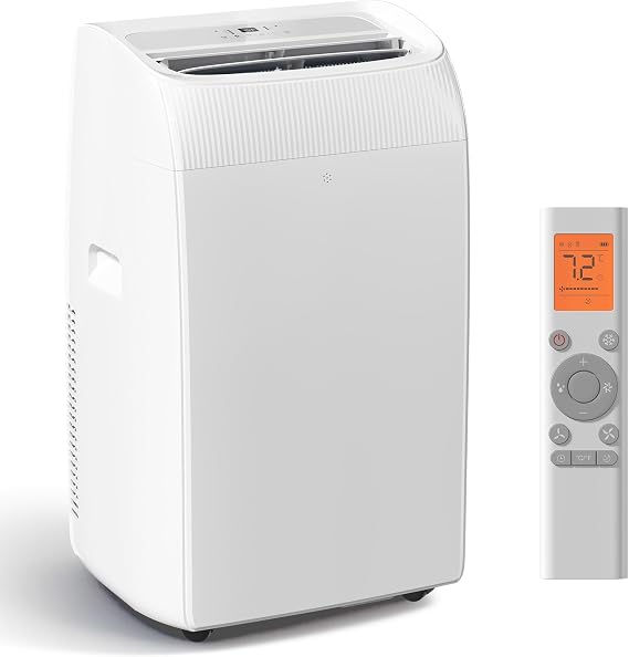 EnerGlow 14000 BTU Portable Air Conditioner, Cools up to 750 Sq.Ft | 4-in-1 Quiet AC Unit with Fan & Dehumidifier, Remote Control, Window Kit Included, Ideal for Bedroom and Office