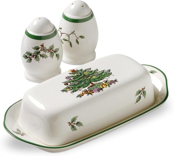 Spode Christmas Tree 3-Piece Hostess Set for Holiday Entertaining