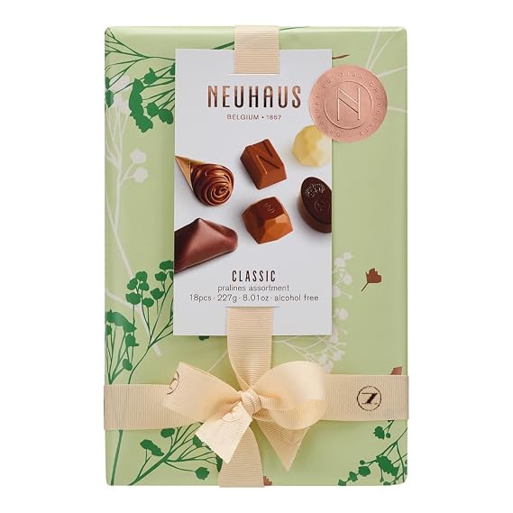 Neuhaus Belgian Chocolate 2026 Spring Ballotin 1/2 lb Gift Box 18 Assorted Milk, White & Dark Belgian Pralines Spring Seasonal Gourmet Chocolate Gift