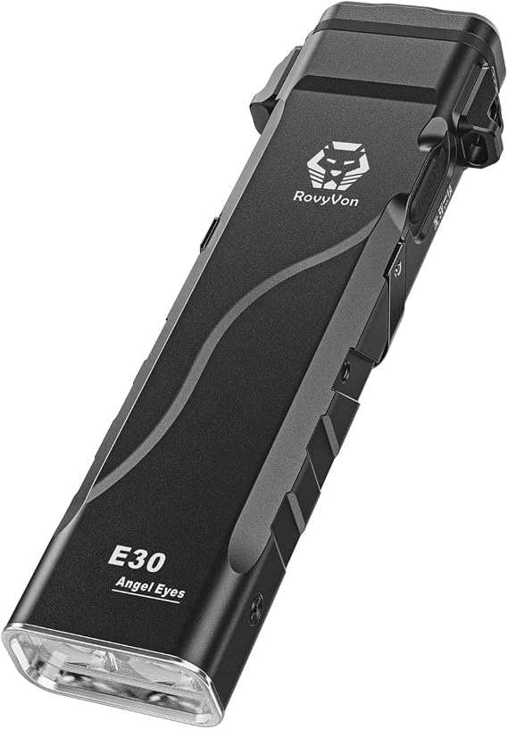 RovyVon E30 Flat EDC Flashlight 2600 Lumens Super Bright Dual Power System