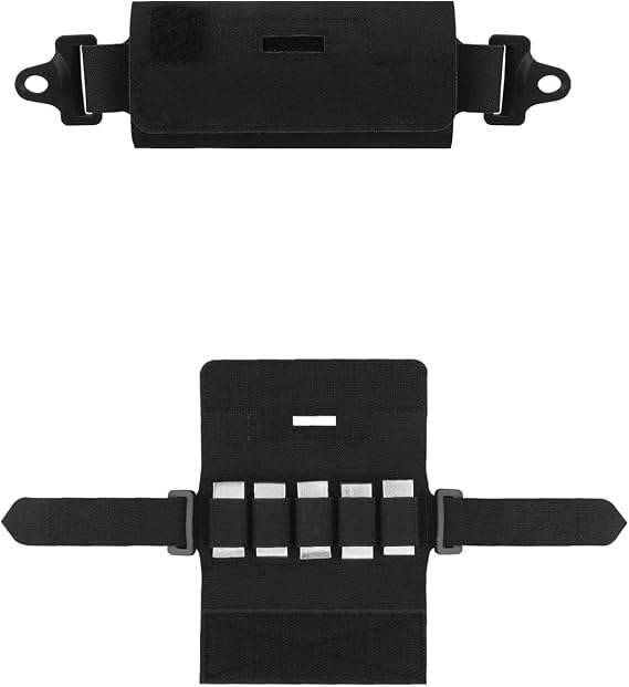 Airsoft Helmet Counterweight Pouch,Helmet Counterbalance Weight NVG Pouch with Five Blocks for Fast PJ BJ MH Tactical Helmet