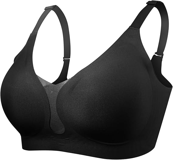 Mastectomy Bra with Pockets - Post Surgery Bra for Breast Forms Wireless Everyday Bra