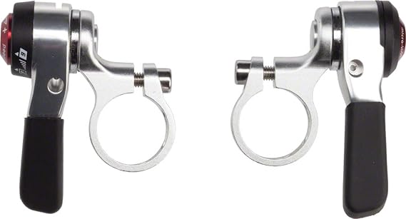 microSHIFT | Thumb Shifter Set | 9-Speed | Double/Triple | Shimano Compatible | Silver