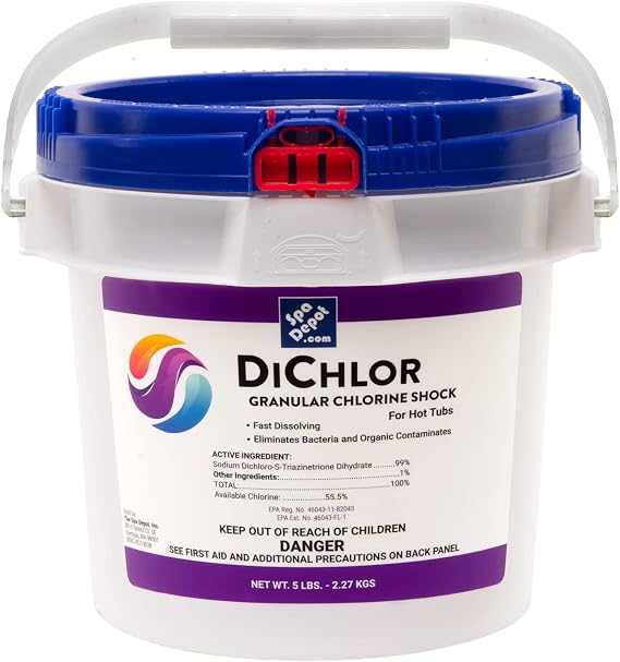 Spa Depot DiChlor Granular Chlorine Shock for Hot Tubs - 5 lb.