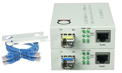 Single Mode LC WDM Single Fiber Bi-Di Gigabit Ethernet Media Converter Pair