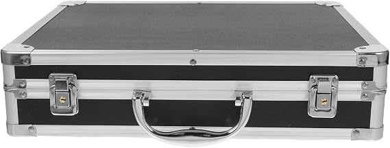 Aluminium Tool Box Black Large Storage Lockable Shockproof | Back to School Party, Aluminium Storage Box for Transport, Tool Storage Boxes for Professionals