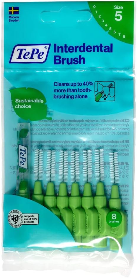 PEAK 0.8 MM - GREEN Tooth Interface Brush 1x 6 Pieces
