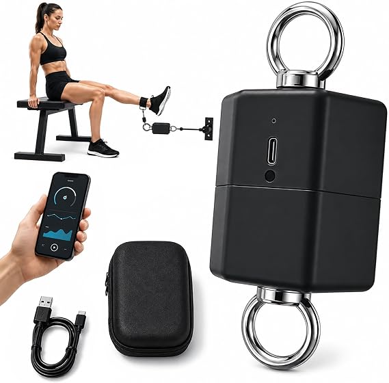 500kg Isometric Strength Tester, Push Pull Dynamometer with Wireless Data Tracking, Digital Force Gauge for Athletic Performance Testing, Explosive Power & Peak Force Measurement
