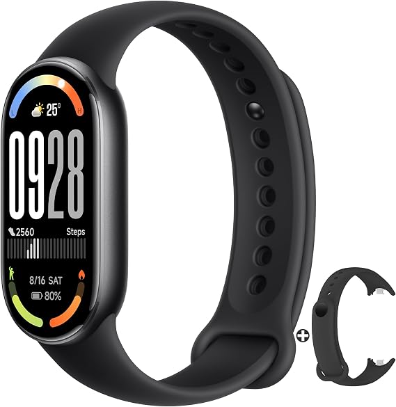 XIAOMI Mi Smart Band 10 (2025) - 1.72" AMOLED Display | 21 Days Battery Life | Touchscreen, Multi-Sport Tracker, Activity Tracker, Heart Rate Monitor | BT5.4 - Midnight Black