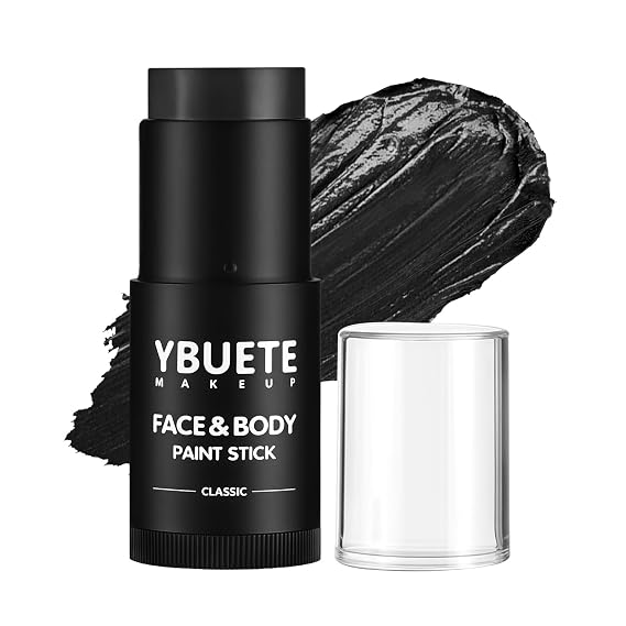 YBUETE Black Oil Based Face Body Paint Stick for Halloween Cosplay Makeup