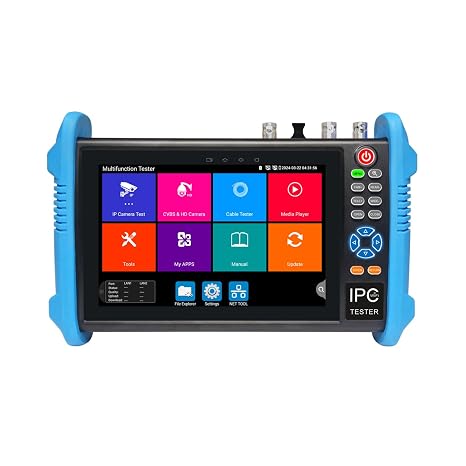 IPC-9800ADHS-Pro CCTV IP&Analog Camera Tester Test 7-inch IPS Touch Screen Monitor CVBS Tester with HD-TVI/HD-CVI/AHD/SDI/POE++/WIFI/8G TF Card/8K H.265/HDMI in & Out/RJ45 TDR/Upgraded